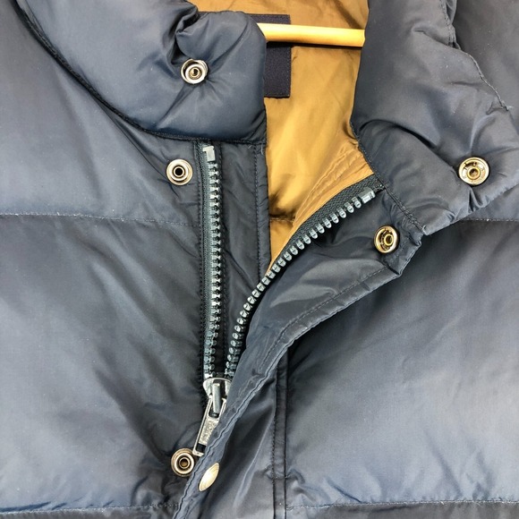 Lands End Goose Down Feather Puffer Blue Vest Snap Front Mens XXL Gilet Heritage - Picture 5 of 11